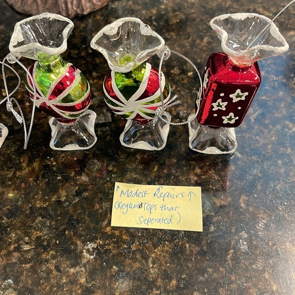 Christmas Candy Ornaments - plastic set of six - Picture 4 of 5